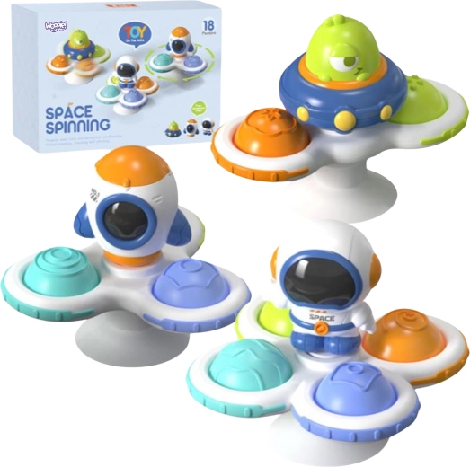 woopie baby svemirski spinner pop-it – senzorička igračka, zamjenjiva 3 kom