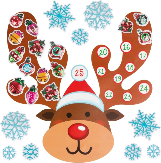 Božićni samoljepljivi zidni adventski kalendar