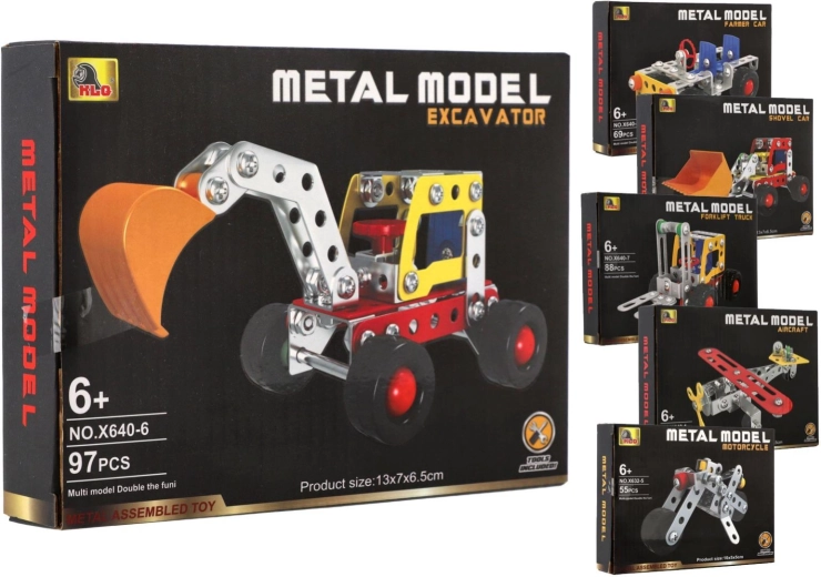 Metalni komplet za sastavljanje prometnih sredstava – mix modela