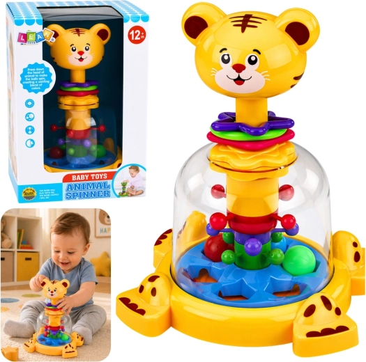 Interaktivna patkica tigar s vrtložnim kuglicama za bebe