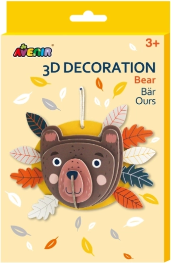 3D Hanging Bear Decoration – Creative Paper Model