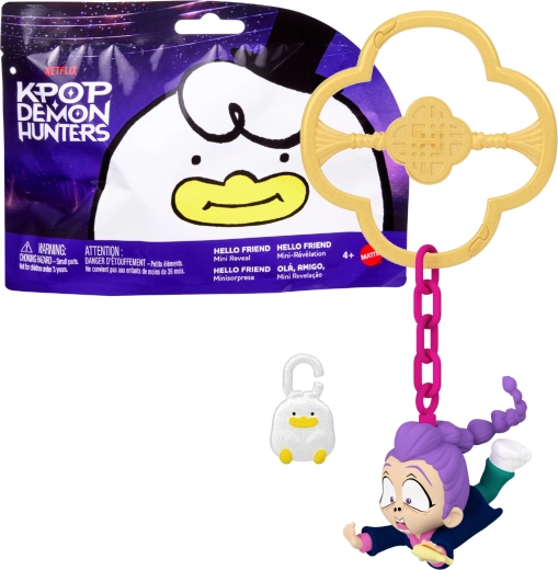 Mattel Netflix KPop Demon Hunters iznenađenje – mini figurica privjesak Hello Friend Mini Reveal