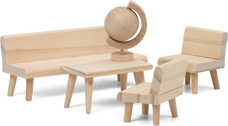 Lundby kreativni set namještaja za dnevni boravak za kućicu za lutke (DIY)