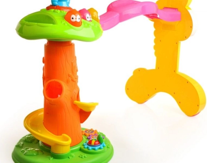 Ball track and activities for long-lasting fun