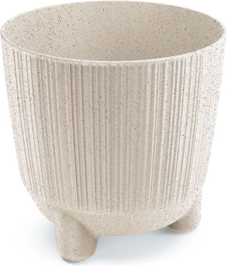 Tegla za cvijeće Ryfo N Eco Wood 14,5 cm bijela
