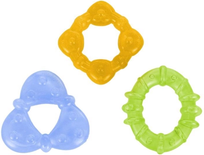 Bright Starts water-filled teethers – set of 3 shapes, from 3 months