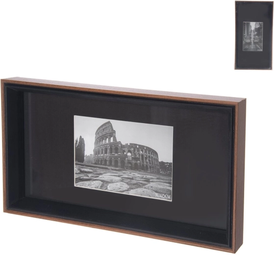 Drveni foto okvir smeđi 32 × 3 × 17 cm (2 varijante)