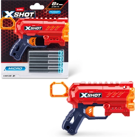 X-Shot Excel Micro 2.0 blaster – pištolj za pjenaste strelice (8 strelica)
