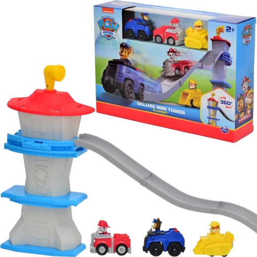 Paw Patrol Deluxe 3-in-1 tower with track and 3 vehicles