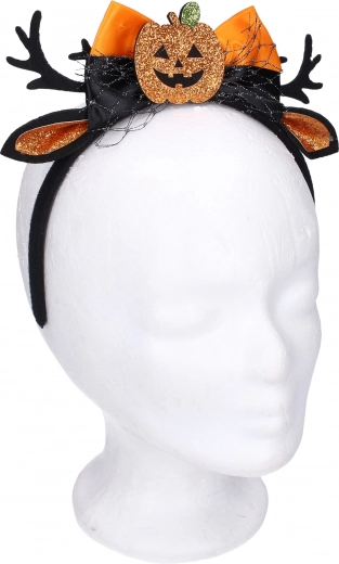 Karnevalna traka za kosu s ušima i ukrasom bundeve