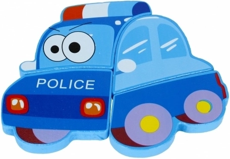 Cheerful police car motif