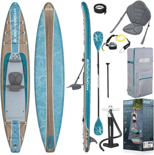 Nafukivački paddleboard Hydro-Force Glider Elite 381x79x15 cm 2-u-1