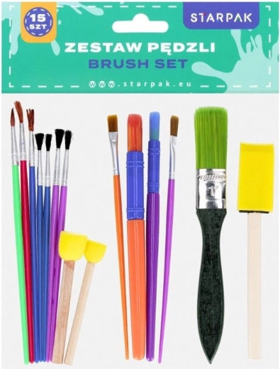 Set slikarskih kistova i pjenastih aplikatora 15 kom