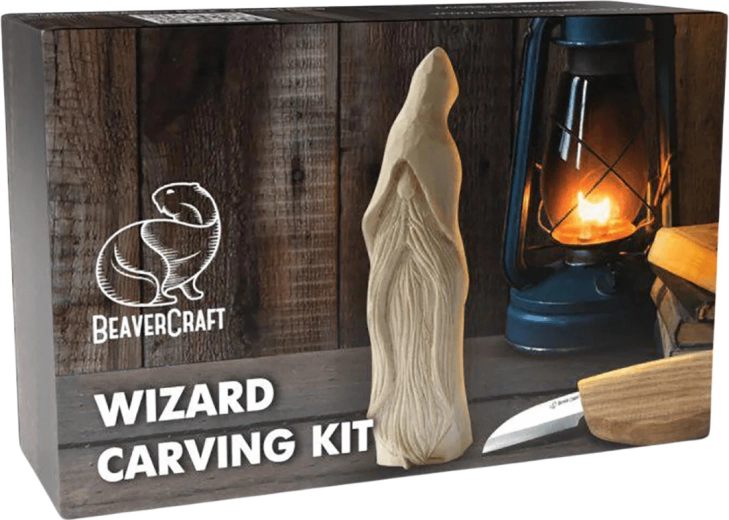 BeaverCraft DIY set za rezbarenje – čarobnjak (Wizard) za početnike