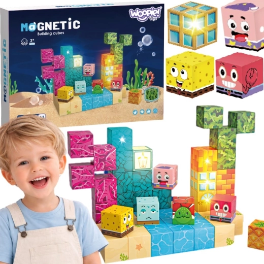 Woopie magnetske Montessori kocke Ocean 54 dijela