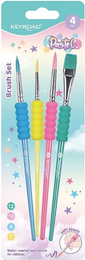 Set kistova KEYROAD Pastel s mekim pjenastim držačem, 4 kom
