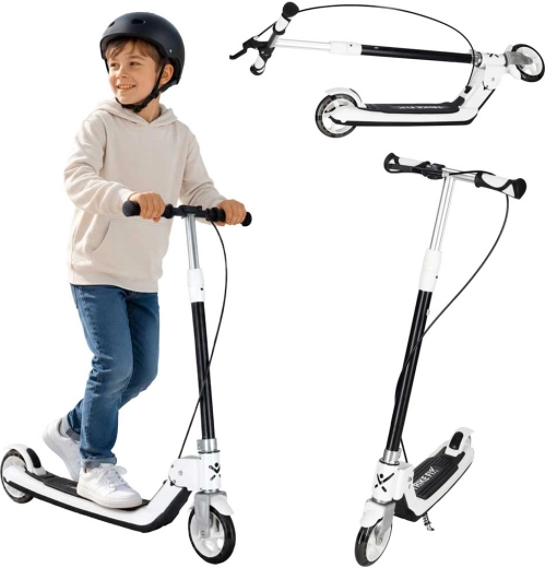 Trike Fix dječji sklopivi romobil s LED kotačićima, crni