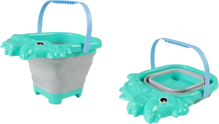 Foldable bucket with dinosaur design