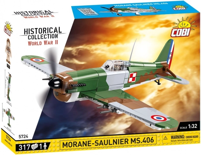 COBI Morane‑Saulnier MS.406 – set za slaganje povijesnog zrakoplova 1:32 (317 dijelova)