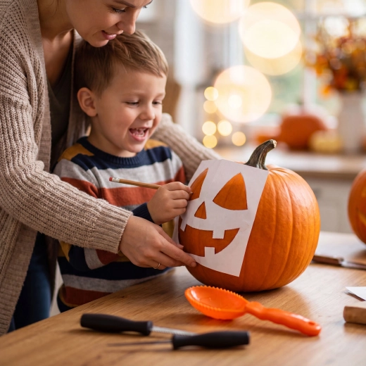 Pumpkin Carving Kit with Stencils - 1 piece