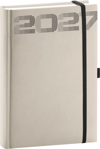 Notique dnevni planer Aprint Top 2027 svijetlo sivi 15 × 21 cm