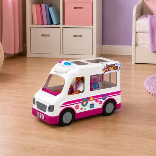 Veliko ambulantno vozilo sa svjetlima i zvukovima