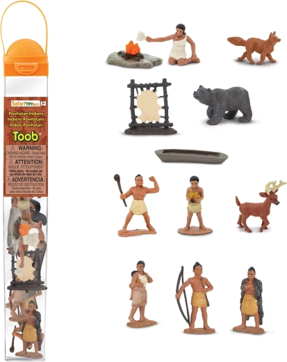 Safari Ltd. Toobs Native Americans (Powhatan) – tube with 12 figurines