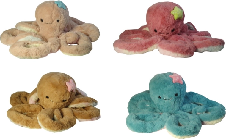 Plišana hobotnica 45 cm sa silikonskim prijanjkama