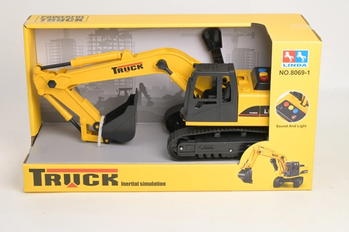 Children's construction vehicle with light and sound effects