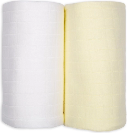 Lodger swaddler solid set 2 kom 110 × 110 cm cloud dancer/butter