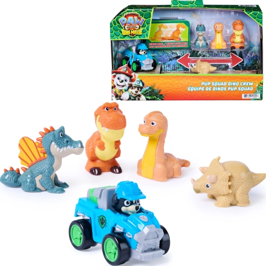 Spin Master Paw Patrol: The Dino Movie set Rex s vozilom i figuricama dinosaura