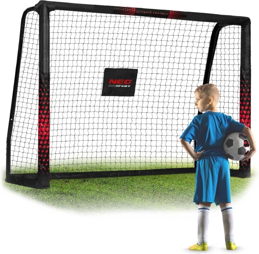 Nogometni gol Neo-Sport 180 × 120 × 60 cm crno-crveni