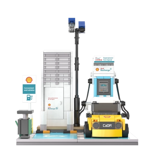 Kompaktni žuti auto uključujući parkirno mjesto