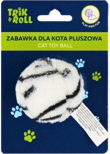 Plišana igračka za mačku crno-bijela