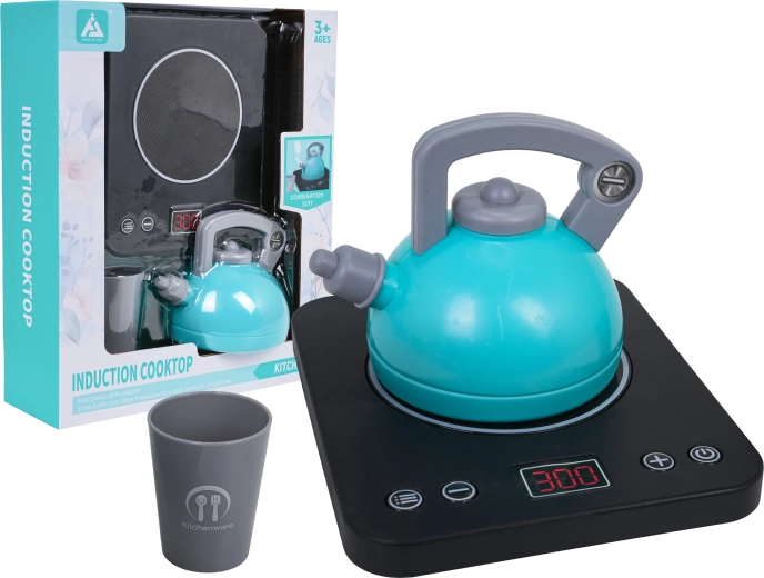 Children's Interactive Induction Cooktop with Kettle