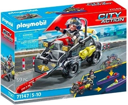 Playmobil City Action terenska četverocikla specijalne jedinice pretvoriva u motorni čamac