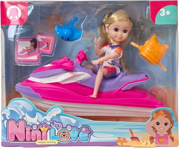 Doll on a Jet Ski with Accessories