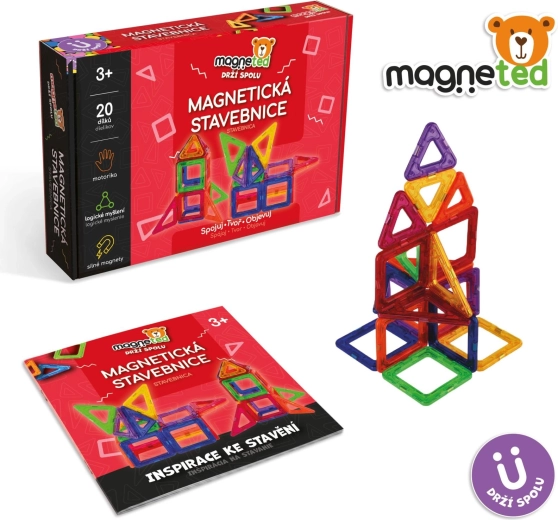Magneted Magnetic Construction Set, 20 Pieces