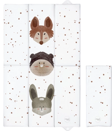 Ceba Baby putna sklopiva podloga za presvlačenje Basic cute animals 80 × 50 cm