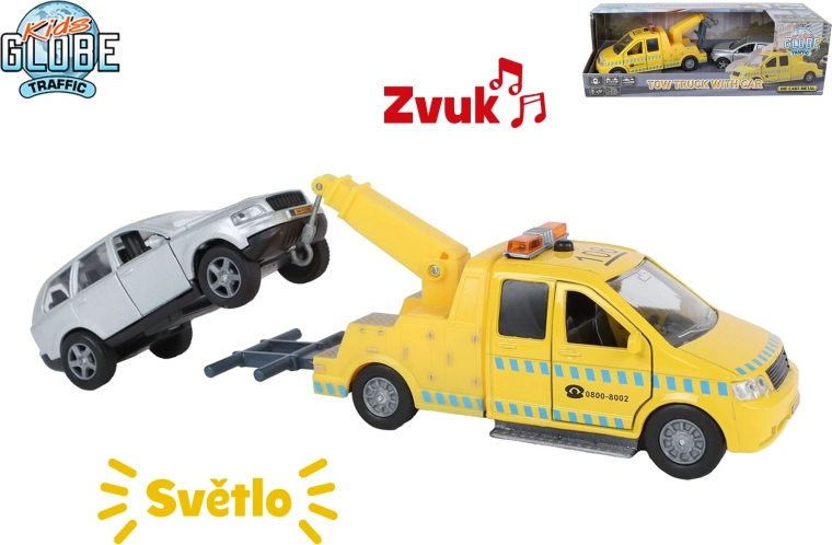 Kids Globe Traffic vučna garnitura sa svjetlima i zvukovima 14 cm