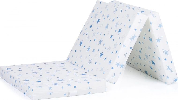 CHIPOLINO sklopivi madrac 60 x 120 cm Bijeli, plave zvjezdice