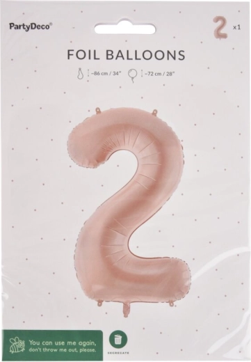 Folijski balon broj 2 bež 72 cm