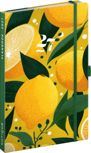 NOTIQUE planbook planer i bilježnica lemons 2027, 13 × 21 cm
