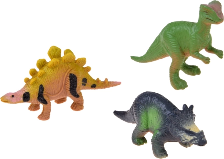 3 figurice dinosaura i svjetleće naljepnice