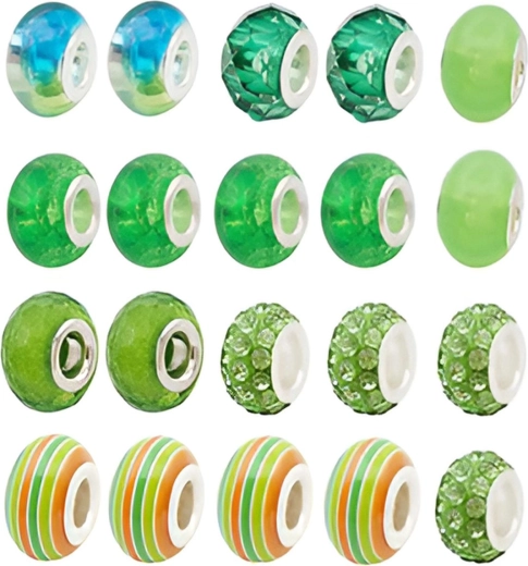 Large-hole beads for easy threading