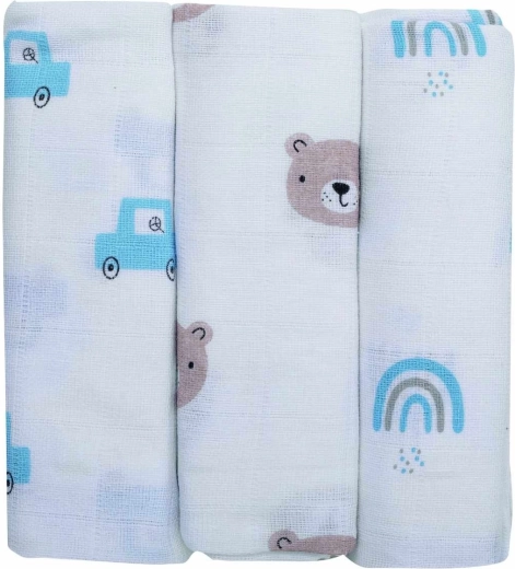 FreeON Bubaba muslinske platnene pelene teddy 3 kom