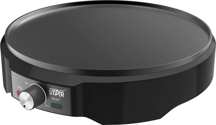 WinningStar electric crepe maker 1200 W, black