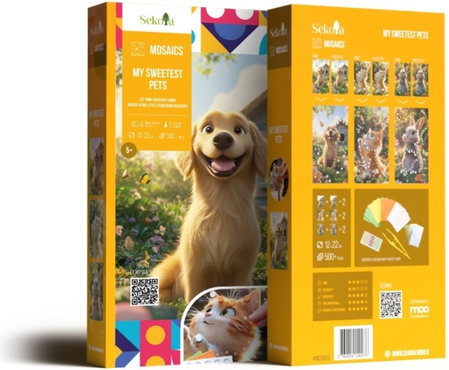 Sparkling mosaics with pet motifs