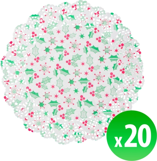 Christmas Paper Plate Mat 16.5 cm, 20 Pieces