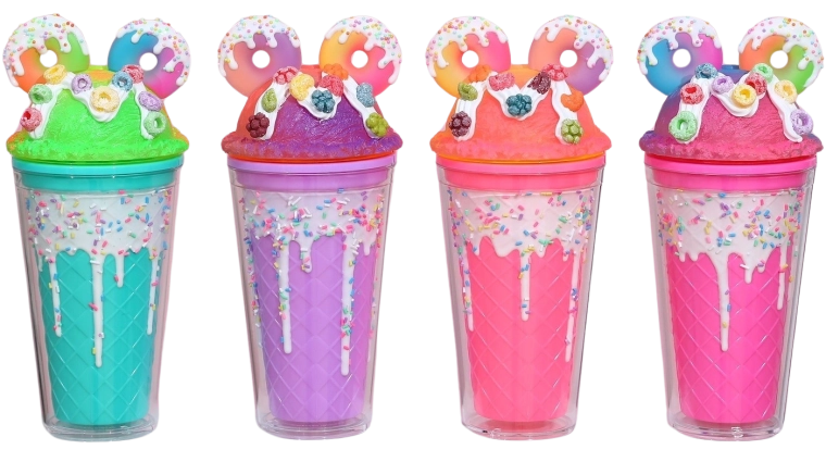 Čaša s poklopcem i slamkom Donuts 480 ml